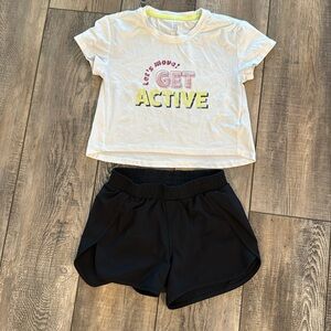 Girls athletic set - ideology top and all in motion bottom